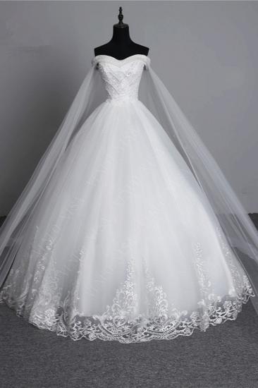 Bradyonlinewholesale Glamorous Strapless Sweetheart Tulle Wedding Dress Sleeveless Appliques Bridal Gowns with Rhinestones On Sale
