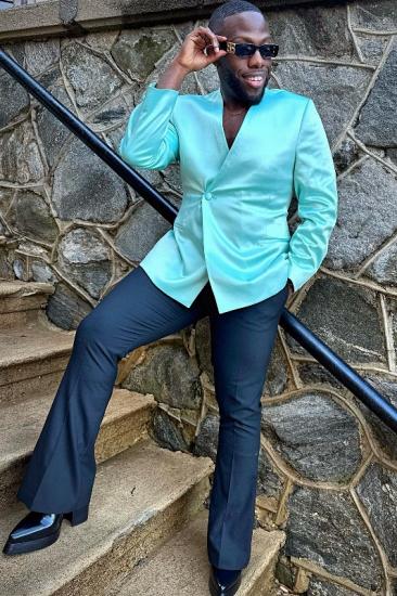 Mind Sky Blue Shawl Lapel Prom Two Suits_1