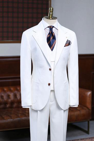 August Stylish White 3-Pack Slim Fit Custom Business Suit_1