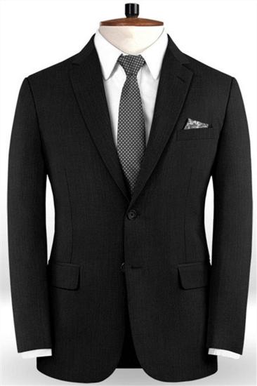 Black Business Formal Mens Groomsmen Suit | Mens Suit Two Piece Business Tuxedo_1