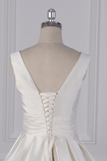 Bradyonlinewholesale Simple Jewel White Satin Wedding Dress Sleeveless Ruffles Bridal Gowns On Sale_6