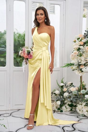 Simple Long Pink Sling Side Slit Evening Dress | Pink Prom Dress Online_8