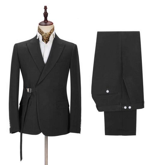 Classic Mens Formal Suit Online | Peak Lapel Buckle Button Suit for Men_2