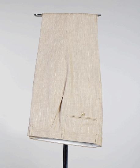Simple Champagne Two-Piece Fashion Notch Lapel Men Suits_4