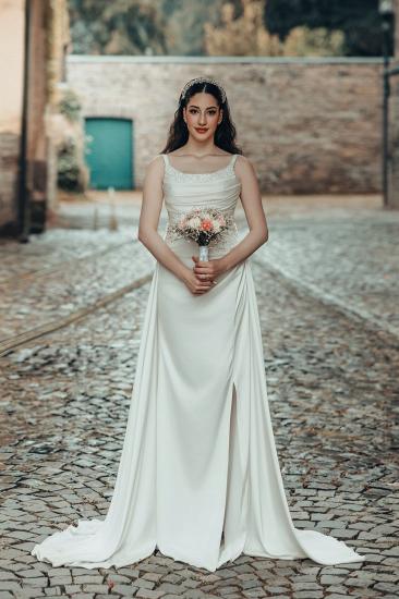 Beautiful Wedding Dress Simple Wedding Dresses A Line Satin