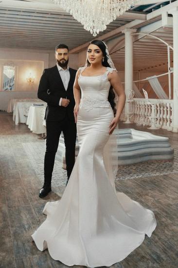 Simple Wedding Dresses Mermaid Style Satin Wedding Dresses Cheap