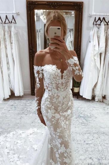 Modern wedding dresses mermaid lace | Wedding dresses with sleeves_3