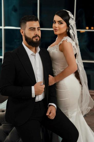 Simple Wedding Dresses Mermaid Style Satin Wedding Dresses Cheap_2