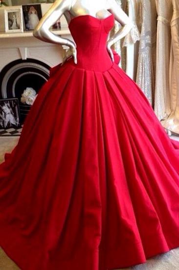 Red Sweetheart Charming Prom Dress Fashional Glorious Wedding Dress_2