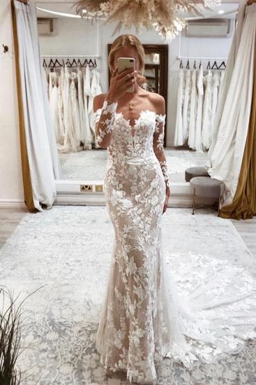 Modern wedding dresses mermaid lace | Wedding dresses with sleeves