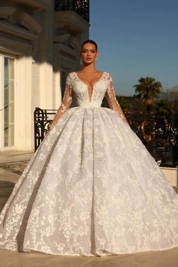 Elegant Wedding Dresses Princess | Lace Wedding Dresses With Sleeves_1