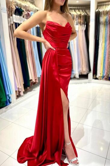 Long Red Evening Dresses Cheap | Simple Prom Dresses Online_4