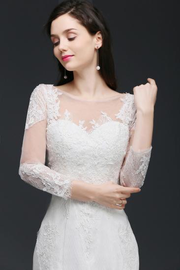 ANA | Mermaid Jewel White Wedding Dress With Lace_4