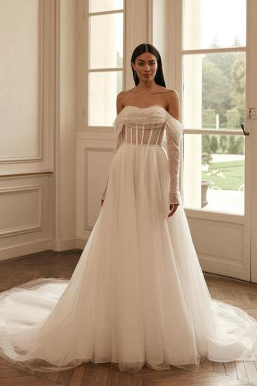 Designer wedding dresses A line | Wedding Dresses With Glitter_1