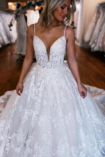 Elegant Wedding Dresses A Line Lace | Wedding dresses cheap_3