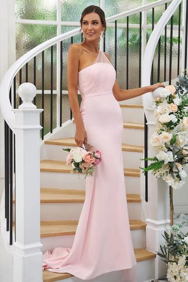 Designer Bridesmaid Dresses Cheap | Pink maid of honor dresses long_2