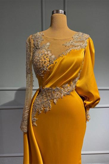 Gold Evening Dresses Long Glitter | prom dresses with sleeves_2