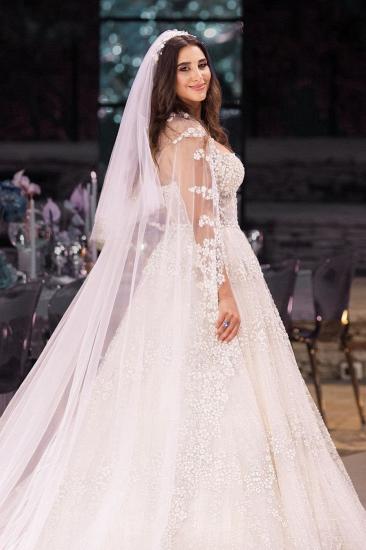 Beautiful Wedding Dresses Boho A Line Wedding Dresses with Sleeves_3