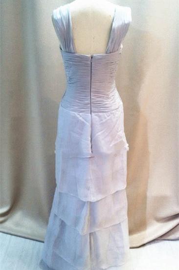 Elegant Tiered Silver Grey Chiffon Long Mother of the Bride Dresses with Jacket Custom Plus Size Mother Dress_3