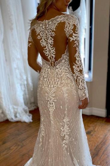 Luxury wedding dresses with sleeves | Wedding dresses mermaid  Lace_4