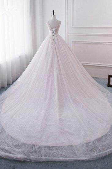 Bradyonlinewholesale Affordable V-Neck Sleeveless Wedding Dress Lace Appliques Bedaings Long Bridal Gowns On Sale_2