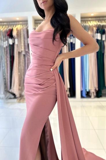 Dusty Pink Evening Dresses Long | Simple prom dresses cheap_5