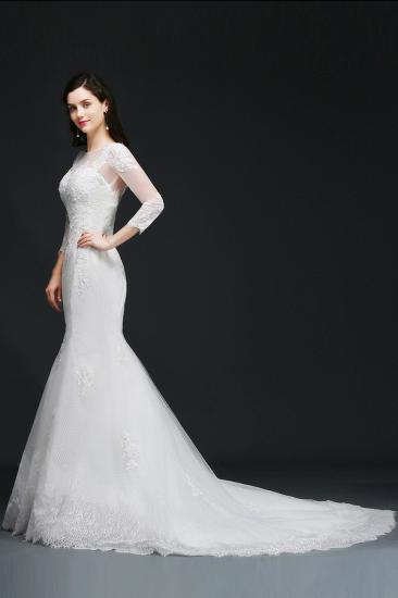 ANA | Mermaid Jewel White Wedding Dress With Lace