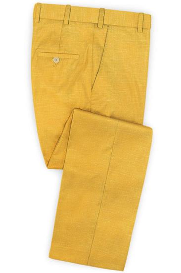 Vintage Yellow British Fashion Mens Suits | Latest Two Piece Prom Outfits_3