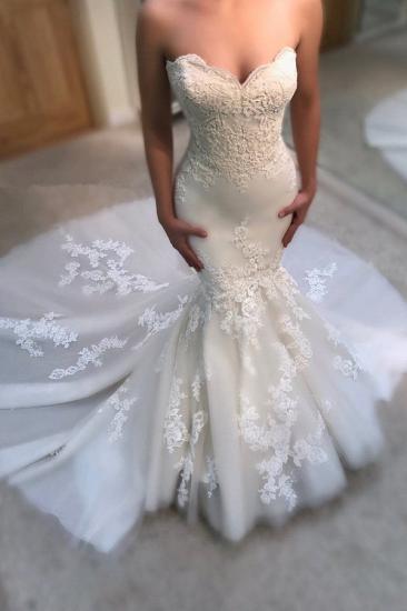 Sweetheart Mermaid Wedding Dress Online | Sexy Strapless Lace Bridal Gowns_2