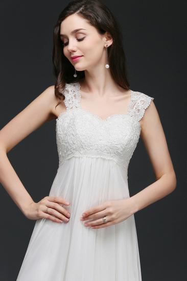 AMARA | A-Line Sweep Trains Glamorous Wedding Dresses with Lace_6