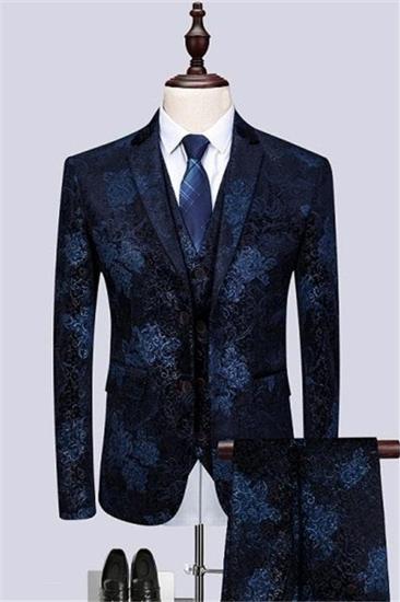 Formal Mens Suits for Wedding Prom | Navy Blue Business Mens Blazer Groom Wedding Tuxedo