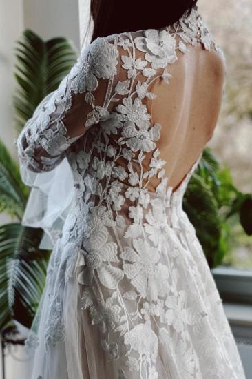Designer Wedding Dresses A Line Lace | Wedding dresses with sleeves_3