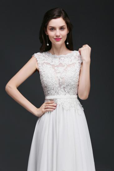 ANNALISE | A-line Scoop Modest Wedding Dress With Lace Appliques_6