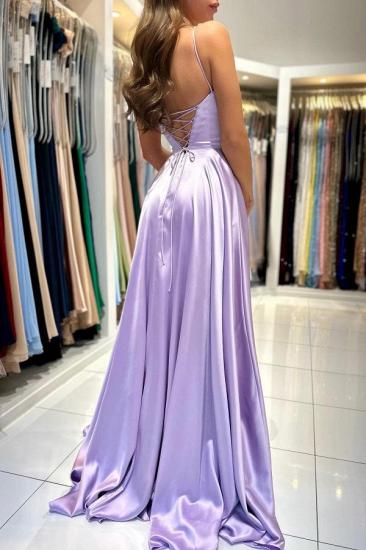 Simple evening dresses Lilac | Long Prom Dresses Cheap_3