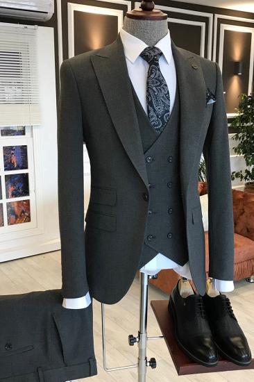 Leopold Affordable All Black Slim Fit Mens Business Suit_2