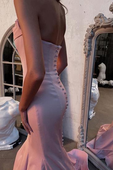 Elegant Simple long pink prom dress evening dresses_3