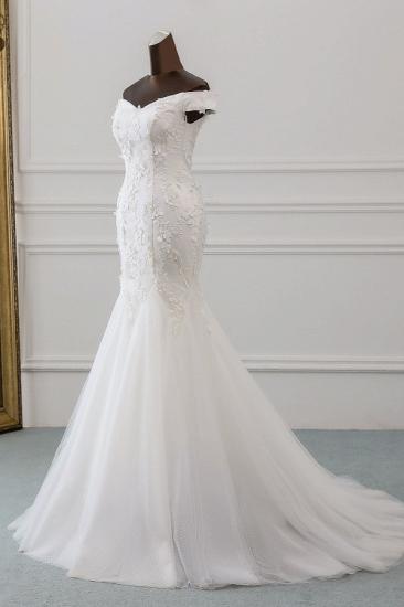 Bradyonlinewholesale Gorgeous Tulle Sweetheart Long Mermaid Wedding Dresses with Lace Online_3