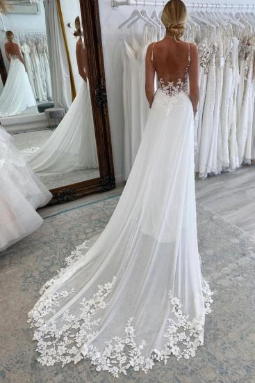 Simple wedding dress A line | Wedding dresses with lace_2