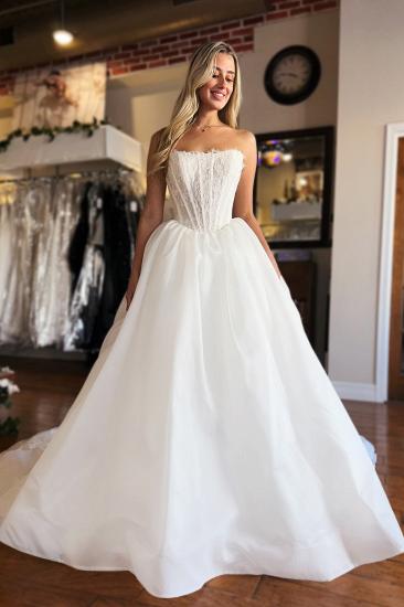 Vintage Wedding Dresses A Line Satin Simple Bridal Dress Cheap