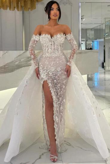 White evening dresses long glitter ball gowns prom dresses lace with sleeves