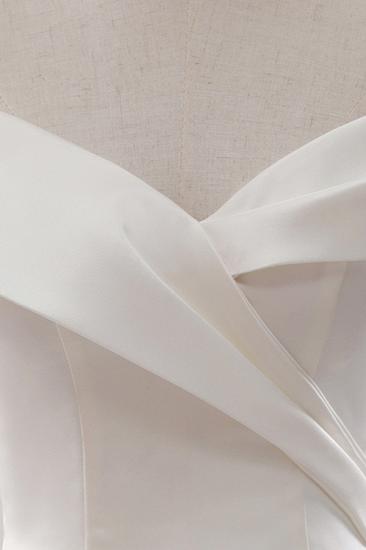Bradyonlinewholesale Glamorous White Satin Ruffles Wedding Dresses Off-the-shoulder A-line Bridal Gowns Online_4