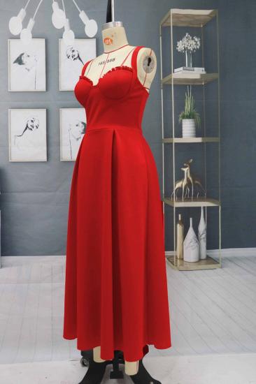 Charming Sleveless Red Homecoming Dress Sweetheart Evening Party Dress_4