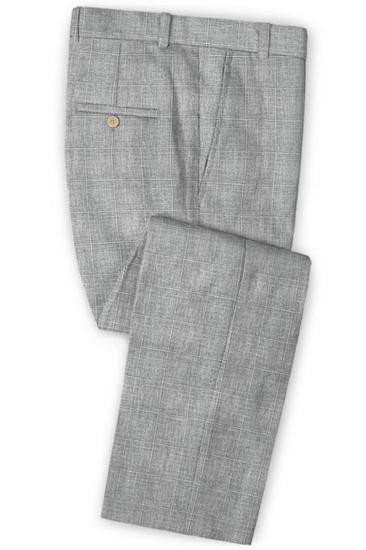 Modern Two Piece Plaid Tuxedo | New Linen Mens Blazer_3
