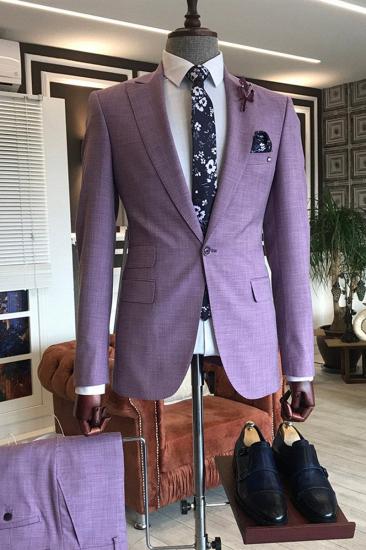 Nathan's Unique Purple 2-Piece Point Lapel Slim Fit Mens Prom Suit_2
