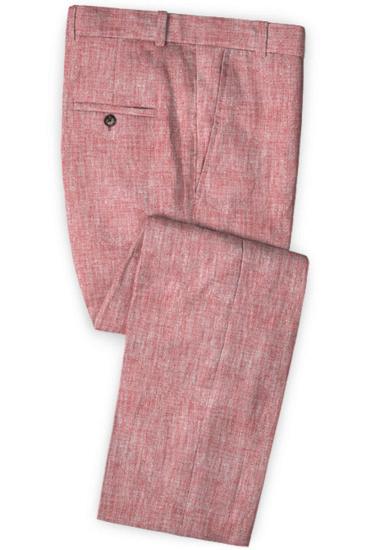 New Pink Prom Suit | Mens High Quality Linen Tuxedo_3