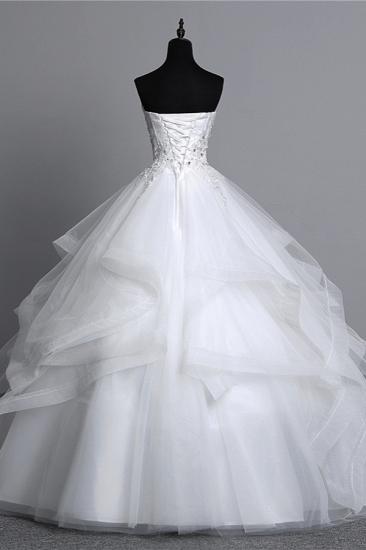 Bradyonlinewholesale Gorgeous Strapless Tulle Layers Wedding Dress Appliques Beadings Bridal Gowns Online_2