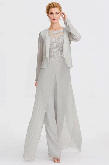 Mother of the Bride Pantsuit with Jacket Formal Pantsuits Long_5