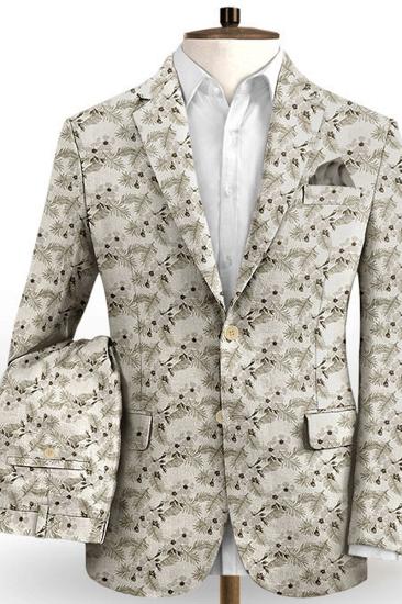 Glamour Floral Print Mens Suit Online | Two Piece Prom Costume Tuxedo_2