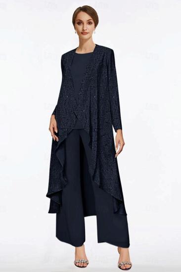 Silver Mother of the Bride Pantsuit Formal Pantsuits Long_5