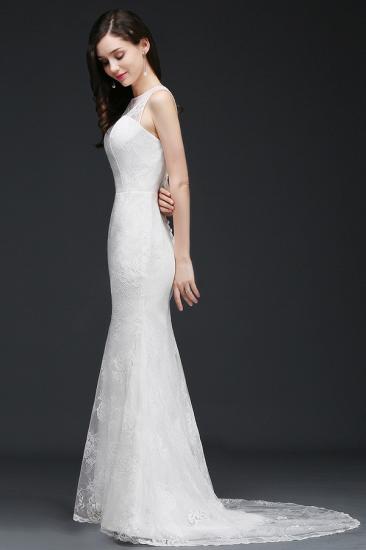 AMELIA | Mermaid Sweep Train Lace New Arrival Wedding Dresses with Buttons_4